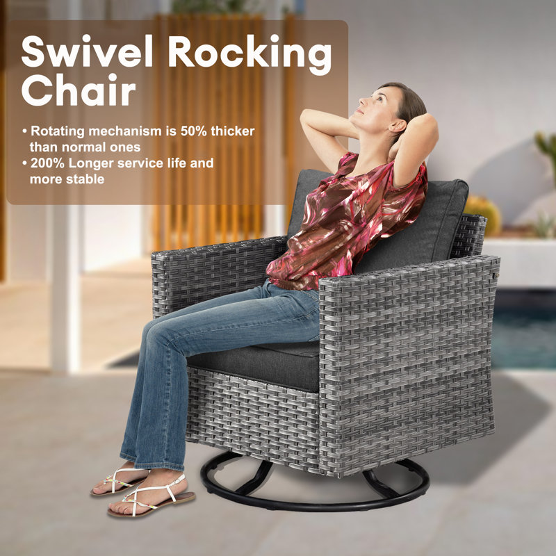 Ensemble de mobilier d'extérieur 9 pièces avec poêle, Noir, noir, noir, noir