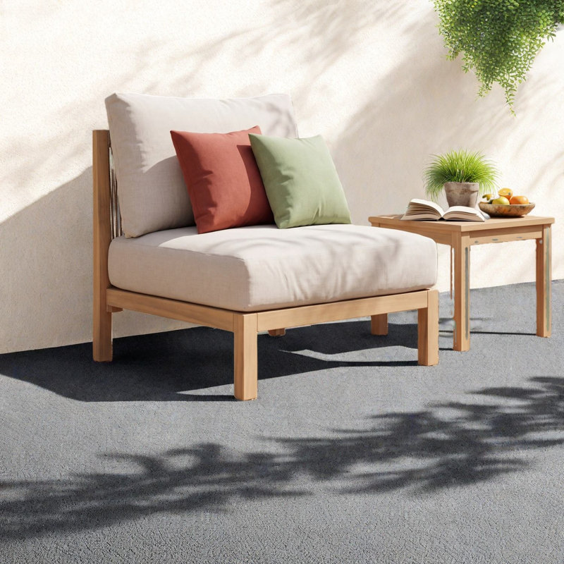 Chaises longues pour patio, corde en bois d'acacia, maison d'extérieur moderne