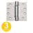 4 in. x 4 in. Satin Nickel Full Mortise Spring with Non-Removable Pin Squared Hinge
