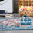 Machine Washable Rug with Rubber Backing for Living Room Vintage Non-Slip Dining Room Rug Easy-Cleaning Floor Carpet for Bedroom Playroom-303789224
