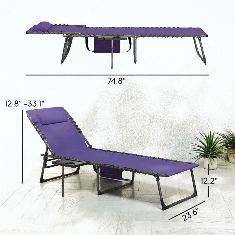 Fauteuil de bronzage portatif avec plateau