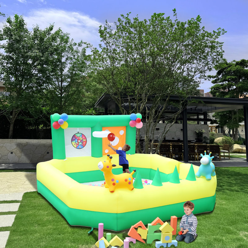 Ballon gonflable avec soufflerie 4 en 1 sortes maisonnette 1-6 ans pour augmenter la protection des cercles de cible de fléchettes pour enfants
