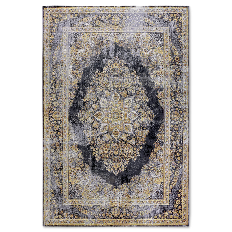 Kollecktion 1767 – Eugene Indoor & Outdoor Rug – Weatherproof Outdoor Rug, Leaf Design, for Balcony, Living Room, Garden or Terrace