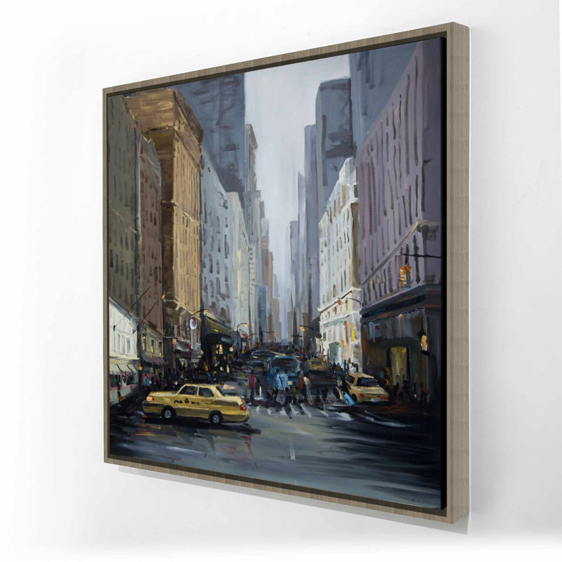 Art mural encadré, "In the City", Brun