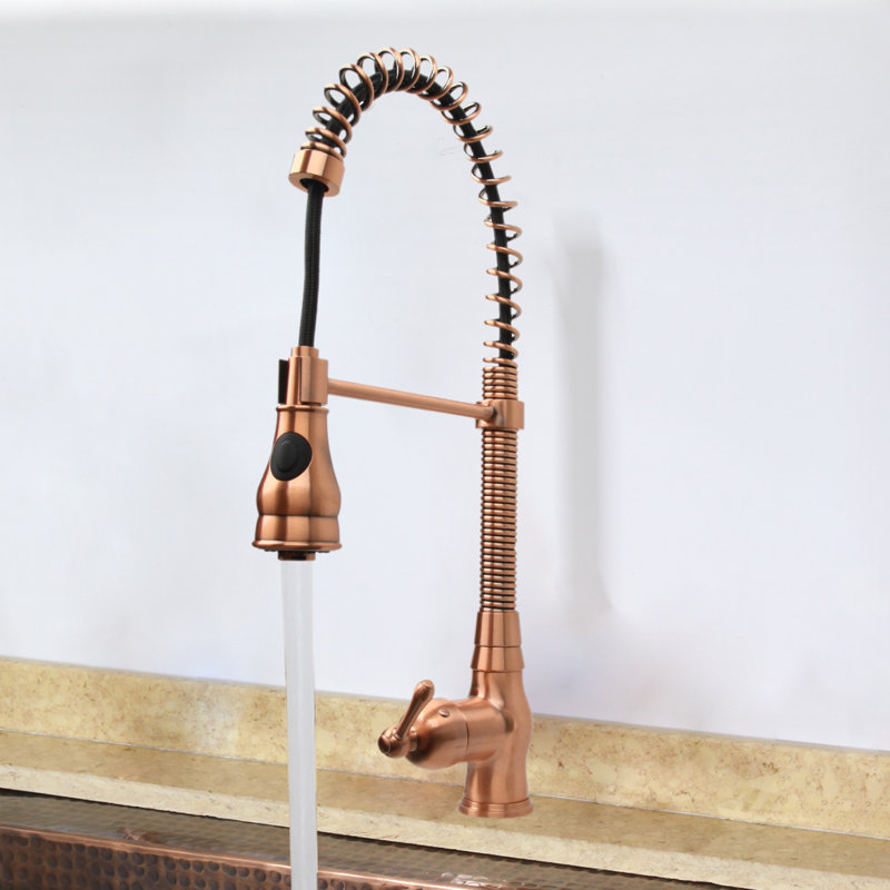 Akicon Pull Down Kitchen Faucet, Copper