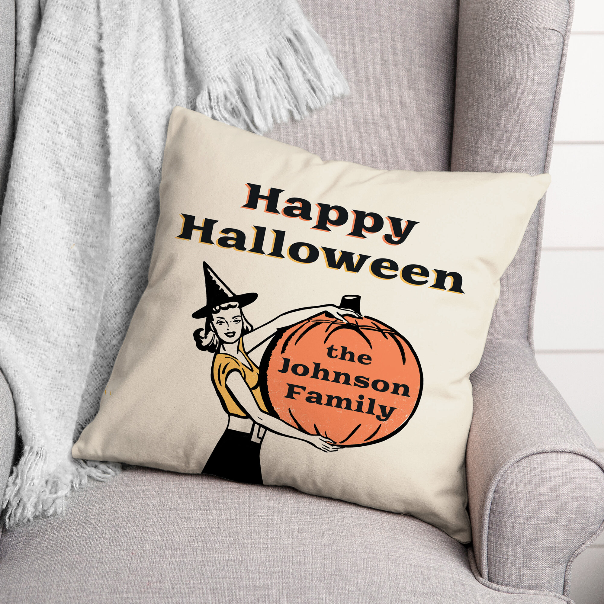 Halloween Saying Tasseled Lumbar Pillow Set of 2