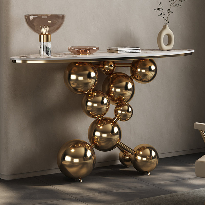 Console en métal de style italien, H 31,5 po x l 59 po x P 15,7 po