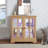 LED Curio Display Cabinet, Adjustable Shelves, Retro Design Quality Showcase With Lattice Doors, Elegant Bookcase And Storage For Home Decor-605095399