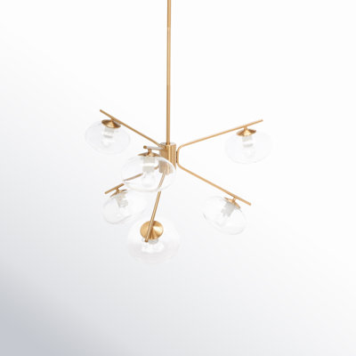 Vincenza 6 - Light Metal Dimmable Sputnik Chandelier
