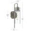 Applique murale 1 lumière Niccol 16 po avec verre transparent en nickel brossé Niccol-126501943-129439493