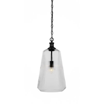 Carina Chain Hung Pendant With 11" Glass