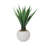 Artificial Agave In A White Fishbowl Planter