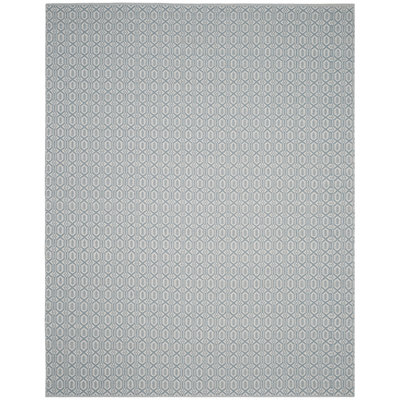 Jodi Geometric Handmade Flatweave Cotton Ivory/Blue Area Rug