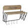 Laundry Rack with Accordion Design - 20" x 14" x 20" - Brown and Black