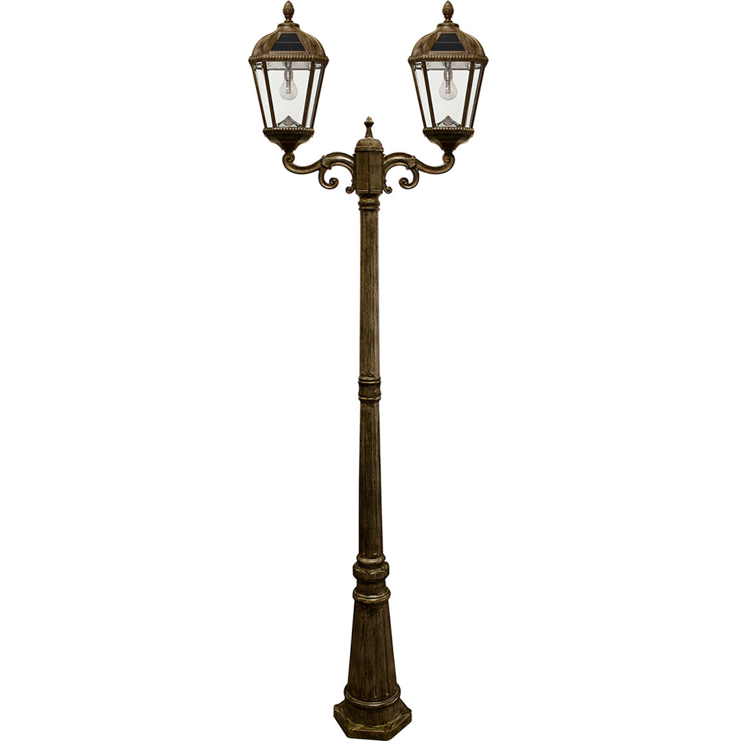 Royal Brown 2-Light 89" H 300 Lumen Solar Powered Lamp Post (Full) Gama Sonic