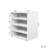 Shoe Box With RGB LED Light, Wooden Stackable Shoe Storage Box With Glass Door, Shoe Storage Bin Shoe Display Case For Sneakers (4 Tier-1)