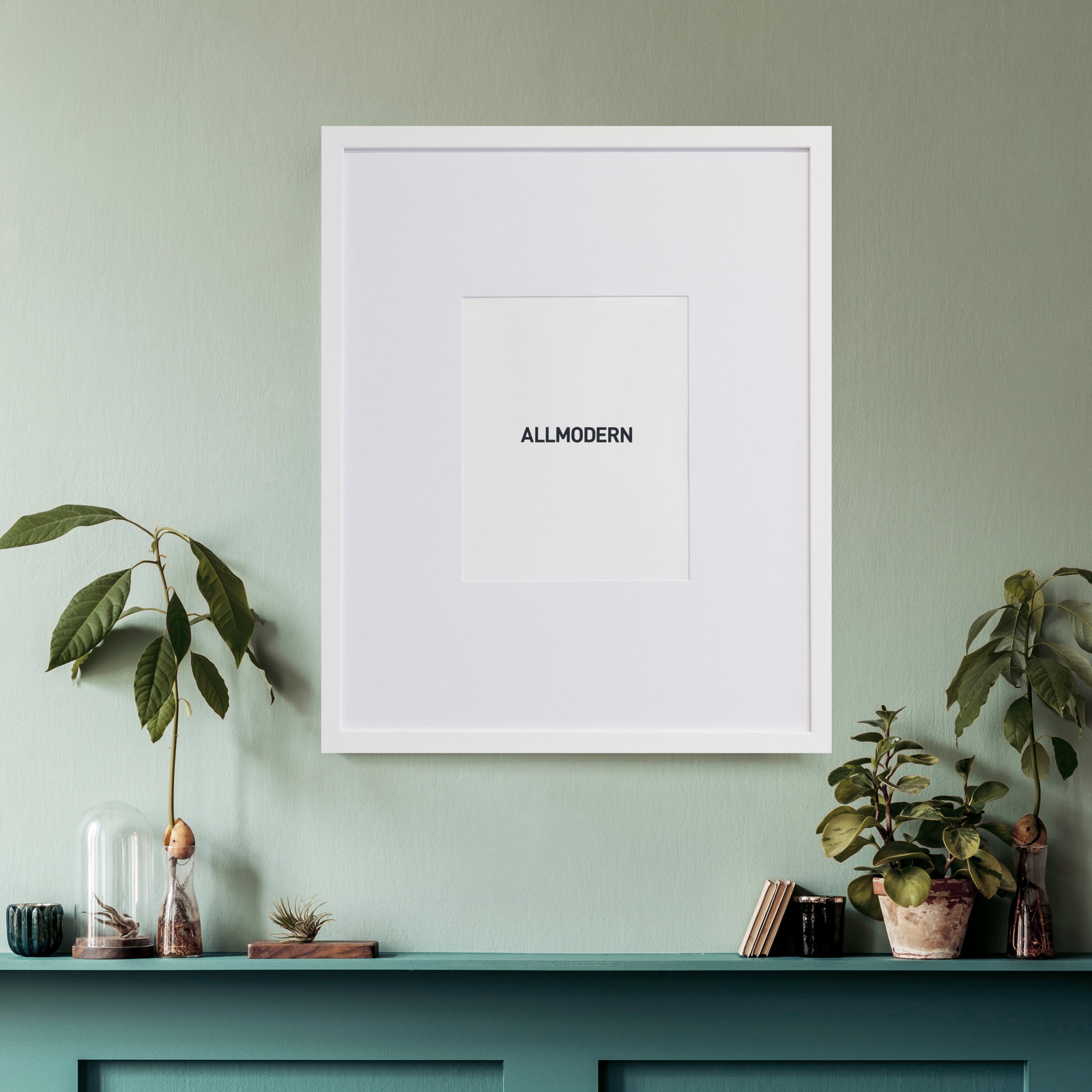 Capullo Wood Matte Picture Frame with Mat, 12" x 18", White, 18" x 24"