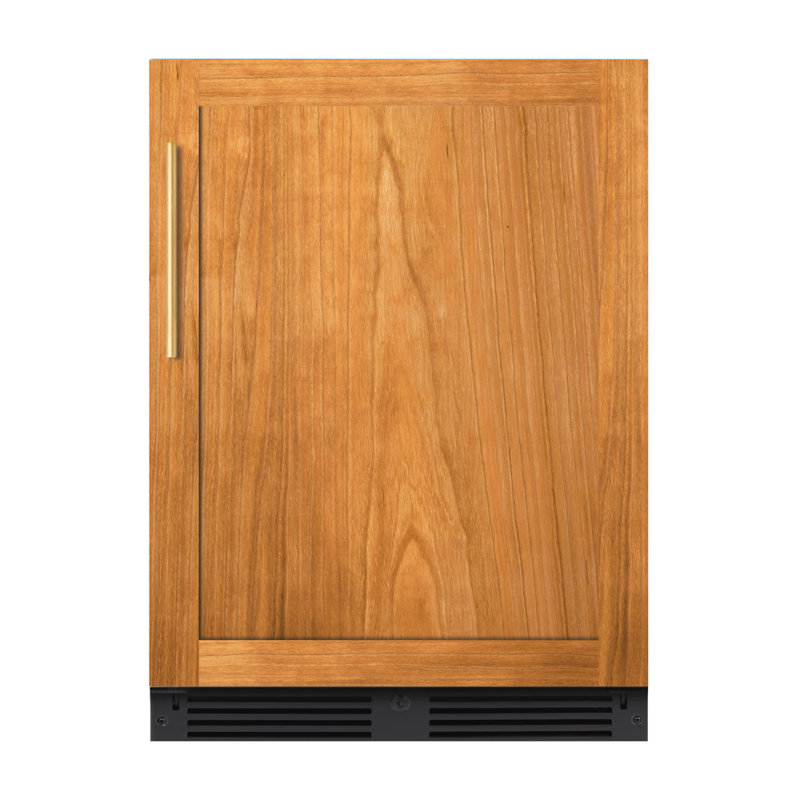 XO 24" Solid Panel Overlay 145 Cans (12 oz.) 5.7 Cubic Feet Built-in Beverage Refrigerator with Wine Storage, Right