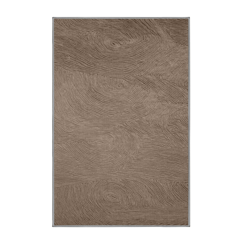 Tapis abstrait gris lavable à la machine, Rectangulaire 2 pi x 3 pi