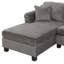 Canapé modulaire en velours avec repose-pieds 4 pièces Jessalee-1348669105