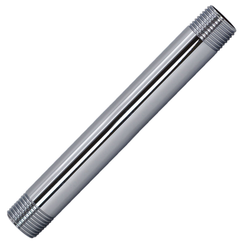 ½” x 6" IPS Brass Pipe Nipple, Polished Chrome
