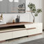 Meuble télé Tressler, console multimédia en bois avec 3 tiroirs et 1 étagère, entièrement assemblé
