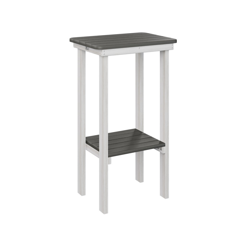 Berlin Gardens Rectangular End Bar Table, Coastal Gray, Seashell