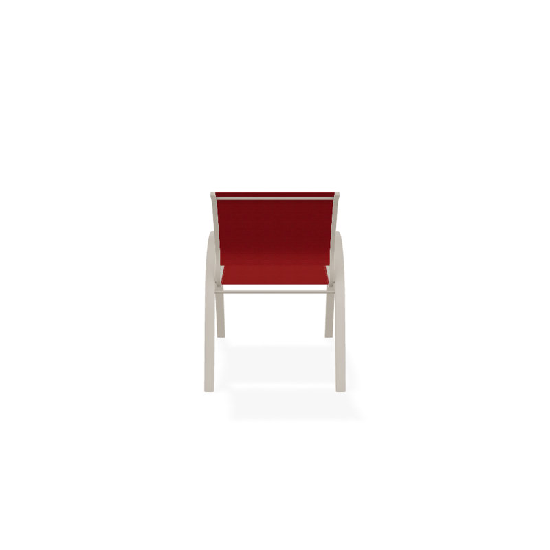 Aruba 1 Outdoor Dining Armchair, Textured Desert, Red 1D Sunbrella®