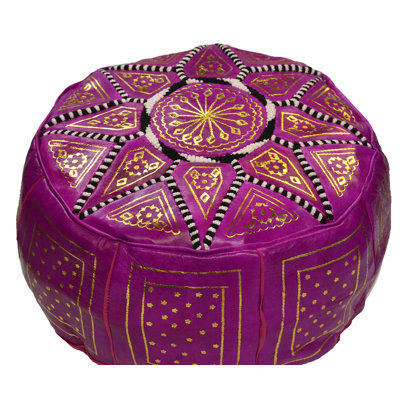 Atkinson Leather Pouf
