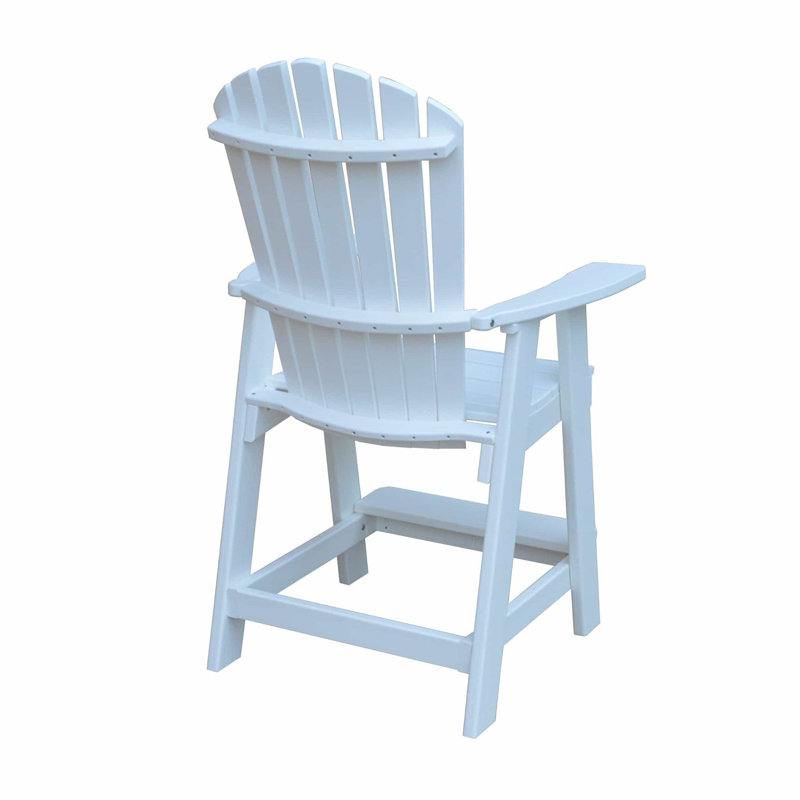  Chaise de comptoir Sunburst, Blanc brillant