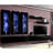 Vredenburgh 126" Modern Floating Wall Mounted Entertainment Center with 16-Color LED Lighting, High Gloss Finish-736890829