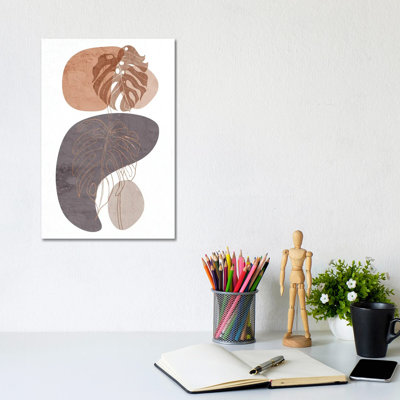 Sand Leaves II 1 Piece Wrapped Canvas Wall Art