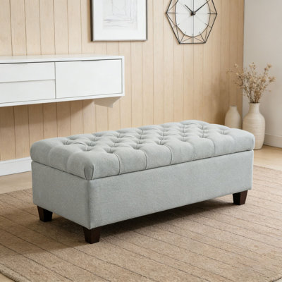 Banc de rangement avec repose-pieds 50,25 po