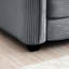 Siège profond simple avec velours côtelé gris et tabouret assorti, pour la chambre à coucher, aire de jeu club, conception simple et généreuse, doux au toucher, coussins en mousse viscoélastique double couche, amovible, velours côtelé,