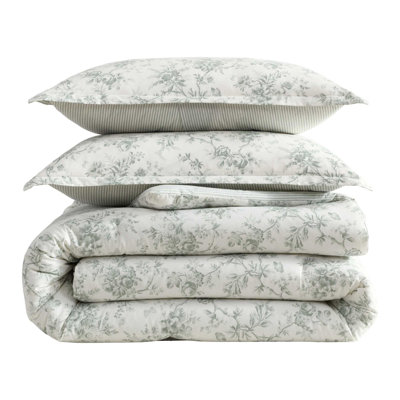 Laura Ashley Walled Garden Cotton Green Comforter Set