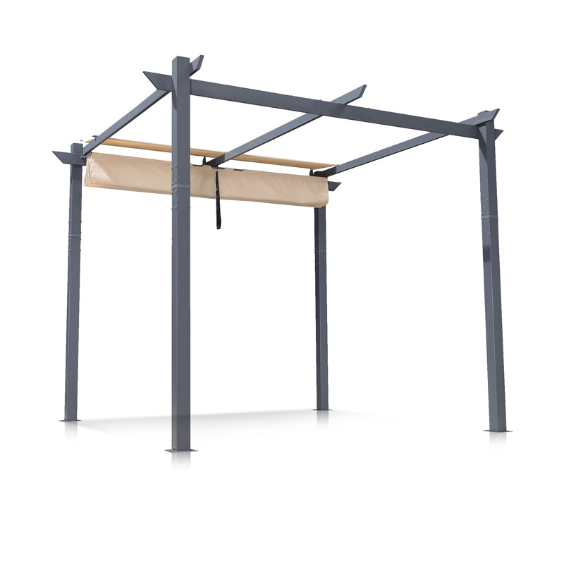 3m x 3m Aluminium Pergola, Beige