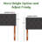Adjustable Height Upholstered Headboard,Foldable Queen Dark Grey-1208820235-1208820232