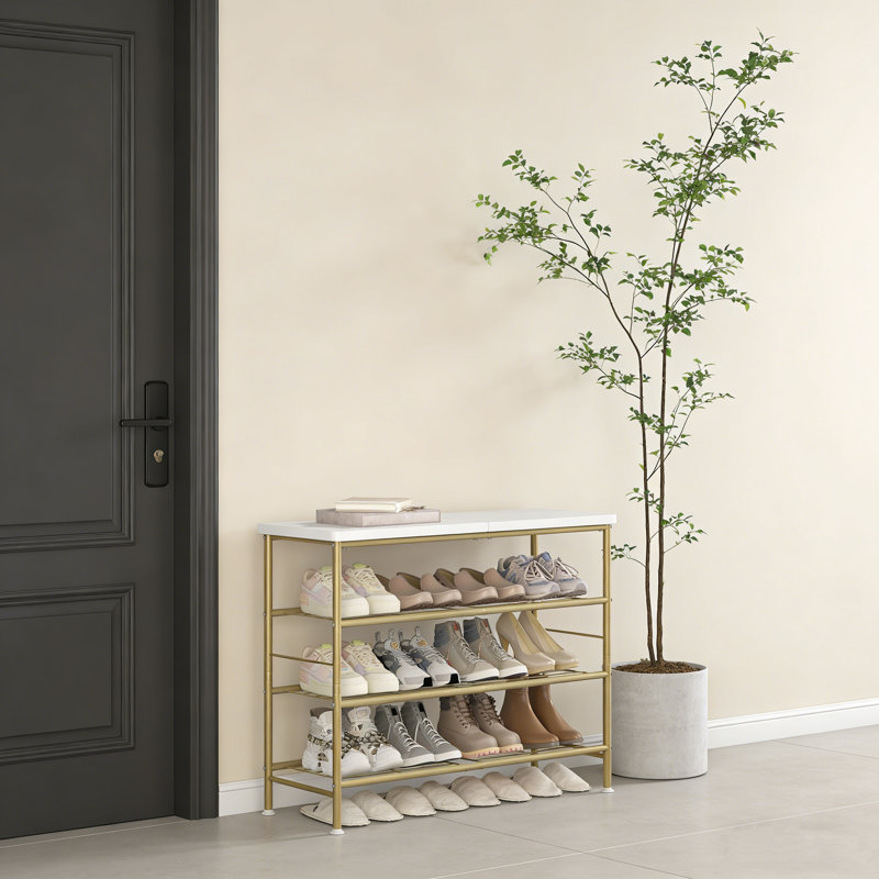 Range-chaussures en métal de style rustique