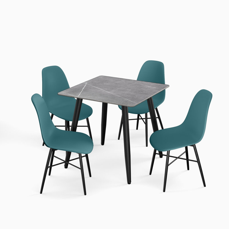 4 - Person Dining Set, Armani Grey, Ocean