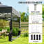 Outsunny 3 x 4.5 m Heavy Duty Pop Up Gazebo with Mesh Nettings, Dark Grey
