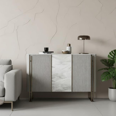 Italian-style stone panel storage cabinet