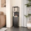 Armoire de rangement en bambou noire de 52 pieds de haut