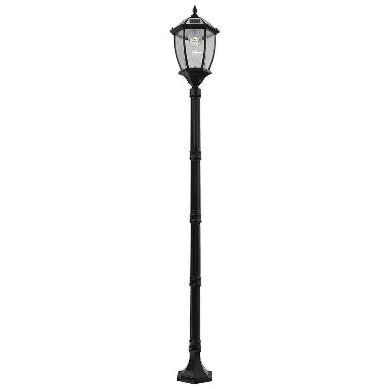 Modern Adjustable Outdoor Integrated LED Solar-Powered Lamp Post (Full)