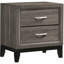 Table de chevet 2 tiroirs Grey Oak