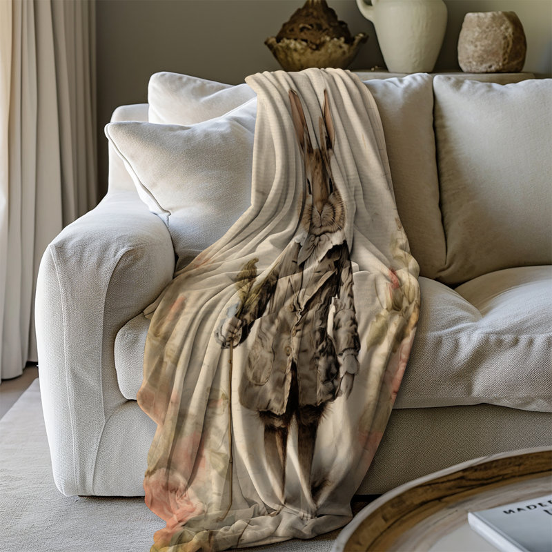 «Vivid Blossom Symphony» - couverture en sherpa de qualité supérieure - reproduction d'art luxueuse, Lit simple
