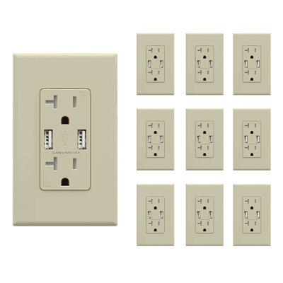 Tamper Resistant Outlet with USB Port