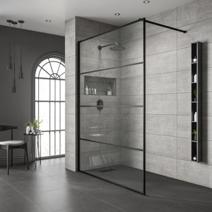 Semi-Frameless Wet Room Glass Screens with Clear Glass