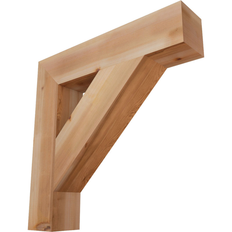 Support de bloc traditionnel, Cèdre rouge de l'Ouest (lisse), H 30 po x l 5,5 po x P 30 po