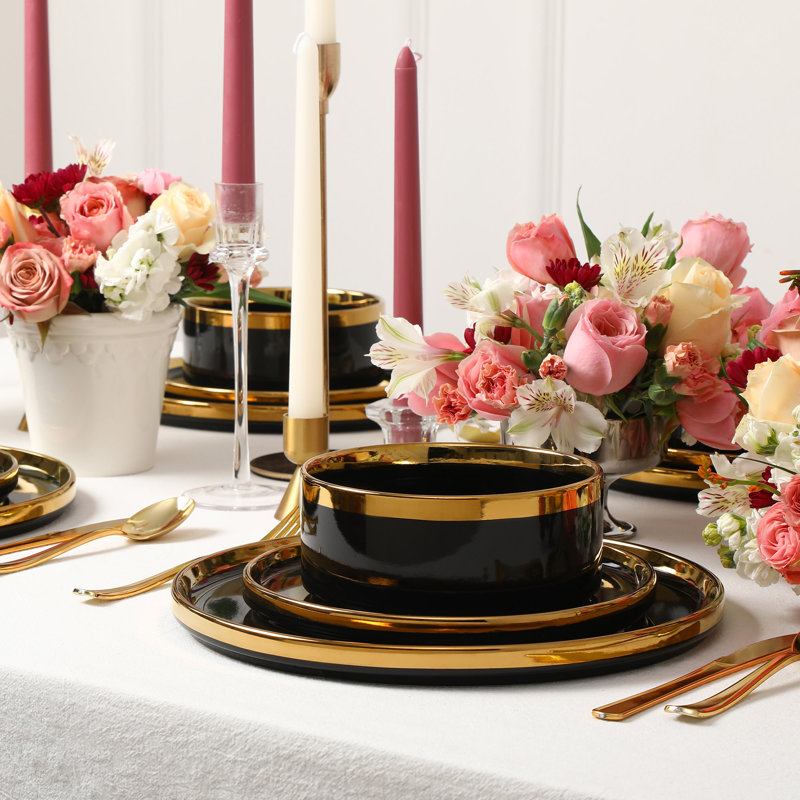 Christian Siriano Solene 12-Piece Dinnerware Set Stoneware