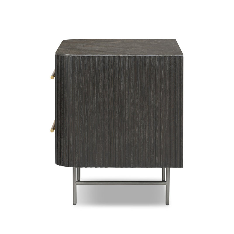 Fletcher 2 - Drawer Nightstand, Black